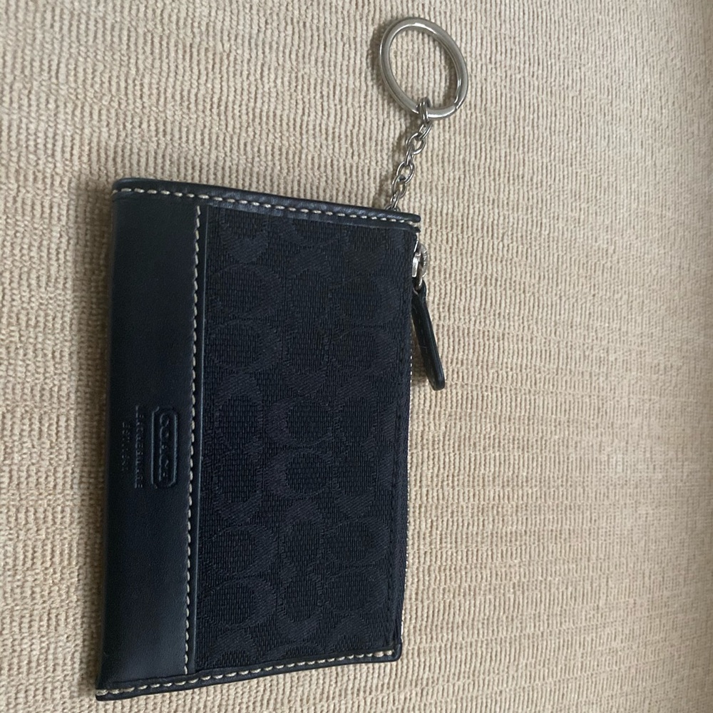 Coach Signature Zip Key Case - Picture 3 of 13